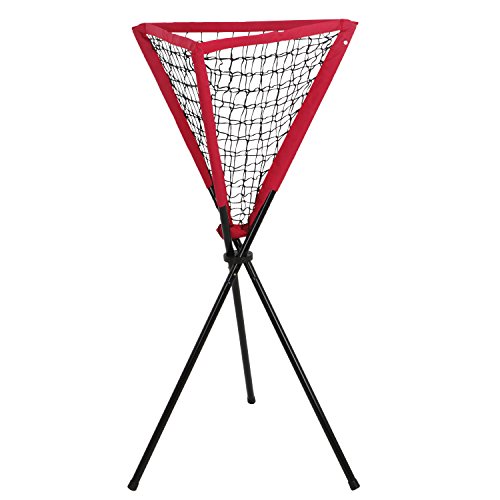 HomGarden Baseball Softball Ball Caddy Portable Batting Practice Ball Holder w/Carry Bag Strike Zone Target