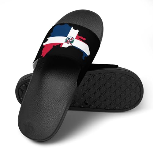 Dominican Republic Map Flag Funny Slide Sandals Non-Slip PVC Shower Slipper House Shoes Open Toe Slippers for Adult 46 (287mm)4