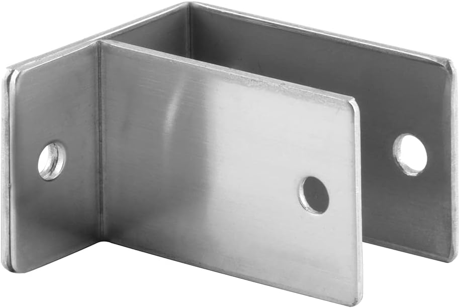 Prime-Line 656-2893-SS One Ear Wall Brackets, 3/4 In., Stainless Steel, Satin Finish with T-27 Torx fasteners (1 Kit)