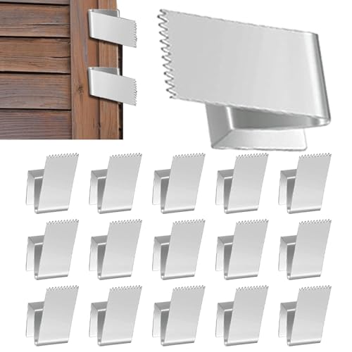 合板用強風クリップ - ヘビーデューティ 再利用可能 16個 | 強風用窓保護クリップ | 木材 コンクリート レンガ 12mm板 物置 ビーチハウス 別荘