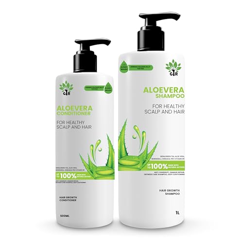 Image of GIR Aloe Vera Shampoo - 1L & Conditioner - 500 ML- for Silky Smooth Hair & Scalp Nourishment - Combo Pack