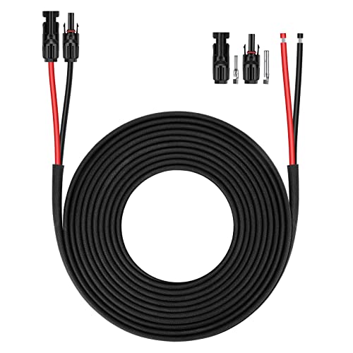 Câble d'extension pour panneau solaire 10 AWG de 7,6m avec connecteurs mâle et femelle