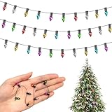 Wichtel Lichterkette Miniatur, Wichtel Zubehör Lichterkette, Puppenhaus Zubehör Weihnachten, Lichterketten Wichtelhaus, Bunte Mini Wichteltür Lichterketten für Weihnachtsdeko Puppenhaus Möbel
