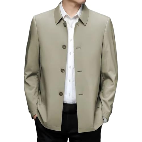 Manteau homme col revers au design raffiné veste de mi-saison coupe ample finitions boutons