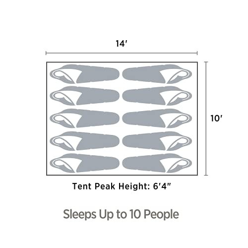 Outbound 10-Person Instant Pop Up Tent For Camping With Carry Bag And Rainfly | Perfect For Backpacking Or The Beach | Cabin Tent, Blue #TOP5