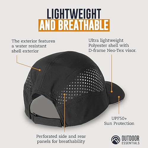 OutdoorEssentials Running Hat - Breathable Running Hats for Women & Men - Jogging Exercise Hiking Cap - Trail Baseball Tennis