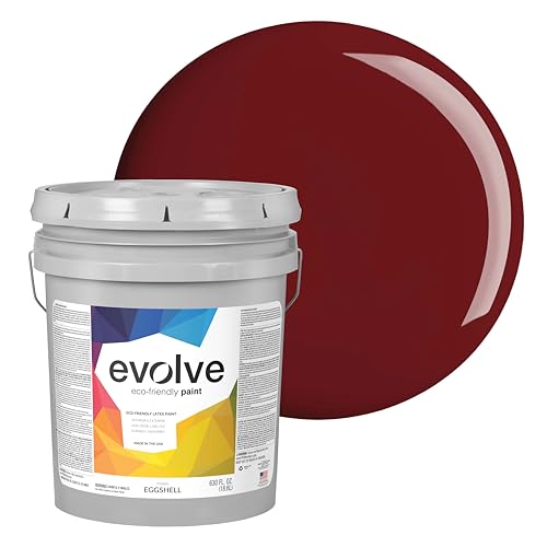 EVOLVE Interior Paint & Primer, Eggshell (Burgundy), 5 Gallon –