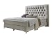 Produktbild Atlantic Home Collection Boxspringbett RONJA mit extra großem Kopfteil in Hoteloptik, 180x200 cm, inklusive Topper (Härtegrad H2), Creme