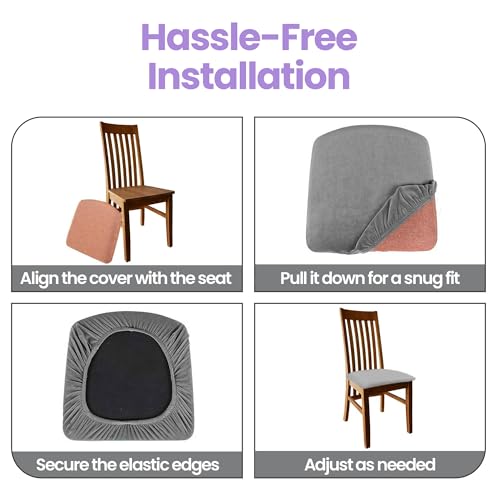 Housse de coussin de chaise extensible bleu roi pour sublimer vos réceptions - 5