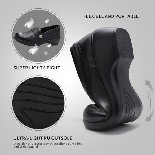 Image of UZB Orthopedic Loafers for Women Dress Shoes Low Heel Slip On Shoes Business Casual Work Office Dressy Shoes