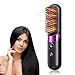 Cepillo alisador para el cabello, mini cepillo alisador inalámbrico, 4 ajustes de temperatura 140-199°, portátil, multifuncional Cürámico, peine alisado uno, adecuado para la barba y el peinado