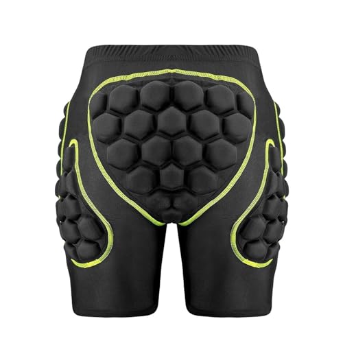 BAHREL Hip Protection Pads Shorts 3D Protection Hip EVA Paded Gear Guard Impact Pad for Ski Ice Skating Snowboard (Color : Green, Size : XX-Large)