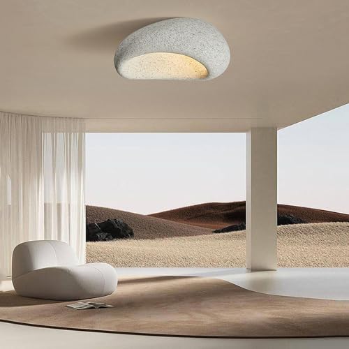 Plafonnier géométrique E27 45cm au design wabi sabi et scandinave