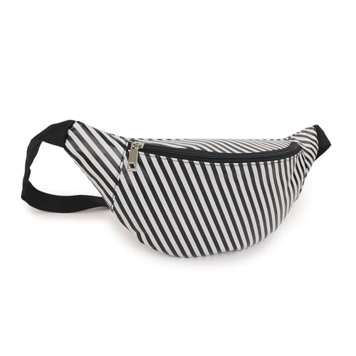 Image of Waist Bag for Man Woman - Anti Theft, Waterproof Zippers and Back Pocket - Large Travel Waist Pouch, Fanny Pack, Belt & Hip Bag for Men, Women for Hiking, Passport, Gym (Black) (Malti)