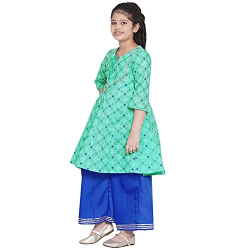 Image of Bitiya By Bhama Girl's Cotton Blend Kurta & Palazzo