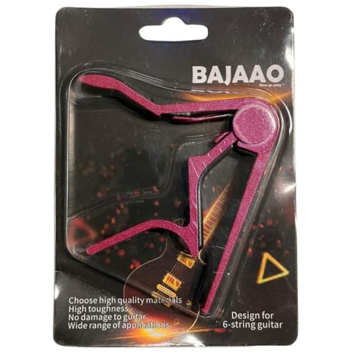 Image of Bajaao Metal Capo For Guitar, Ukulele, Mandolin & Banjo - Pink