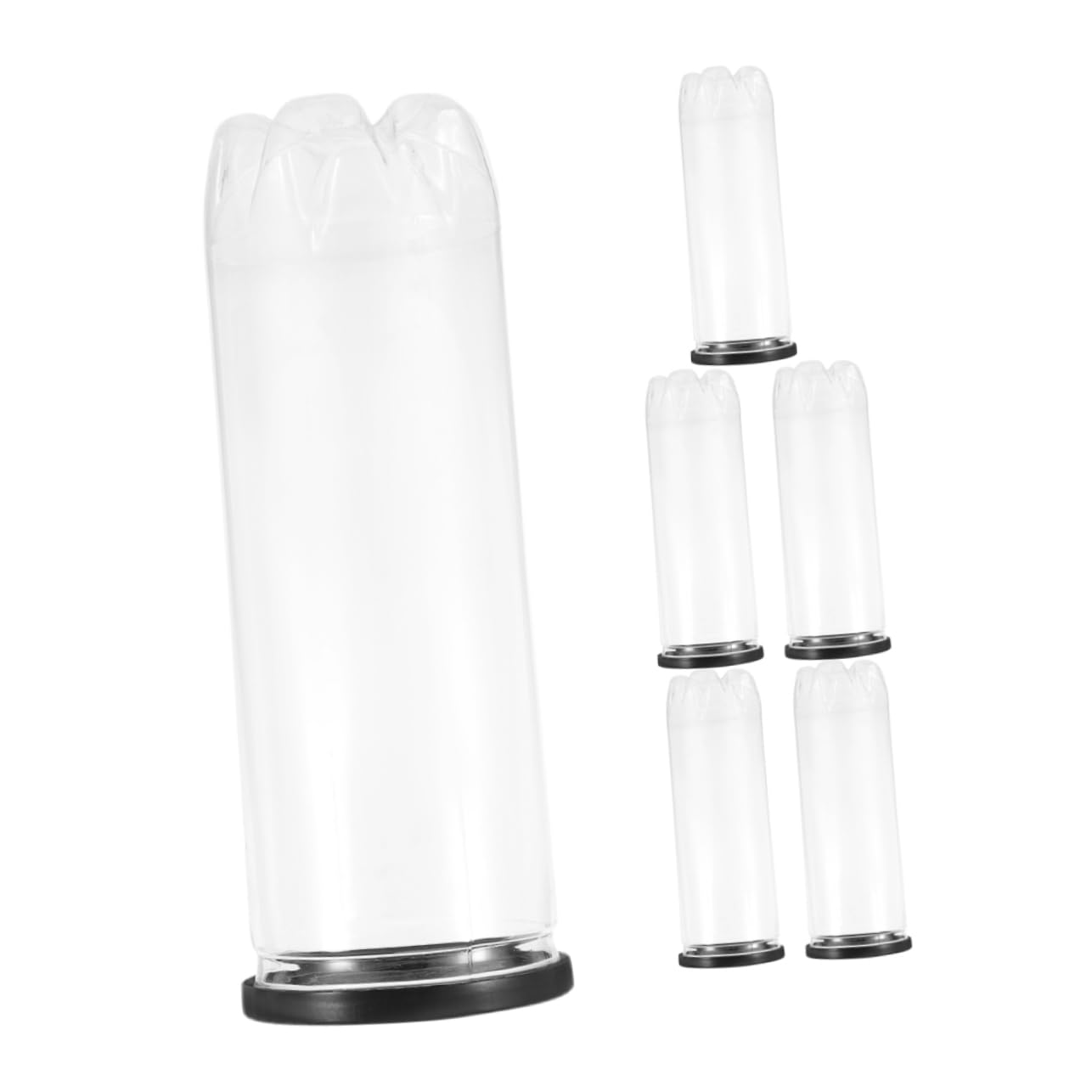 OSOLADY 6pcs Tennis Ball Holder with Black Lid for Efficient Indoor and Outdoor Sports Ball Organization Durable Container for Tennis Accessories and Equipment Storage