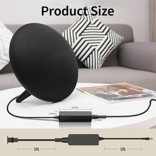 Image of for Harman Kardon Charger Onyx Studio 8 7 6 5 4 3 2 1 Wireless Bluetooth Speaker Replacement Harmon Kardon Charger 19V AC Power Cord Supply【10 FT】 VHBW