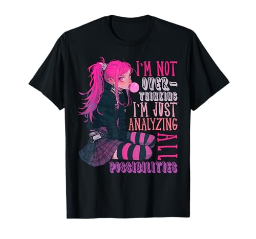 Anime E-Girl Overthinking Aesthetic Soft Grunge Vaporwave Camiseta