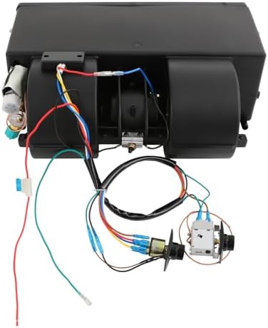 4-Port 12V Under Dash AC Evaporator Compressor Kit - Adjustable 3-Speed Universal Air Conditioning for Classic Cars, Trucks, Motorhomes & Heavy Equipment - 3300kcal/h Cooling Performance
