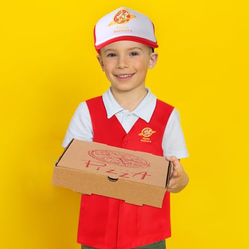Disfraz infantil repartidor de pizza 3 piezas miniatura 6