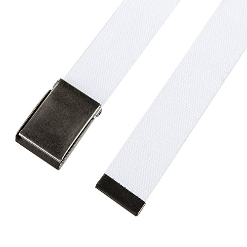 Image of Mile High Life Canvas Web Belt | Cut to Fit Up to 52 inch | Flip-Top Matte Silver Nickel Buckle 12 Colors