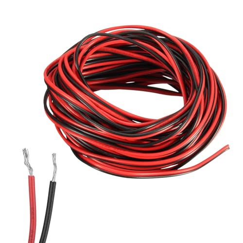Image of 1 Pcs 10 meter LED Strip Extension Cable, 22AWG Electrical Wire 2 CoreCable, Black Red WireCable, Extension Wire Cable for LED Strip Lights,Car Audio,RGB Lighting, Low Voltage Projects