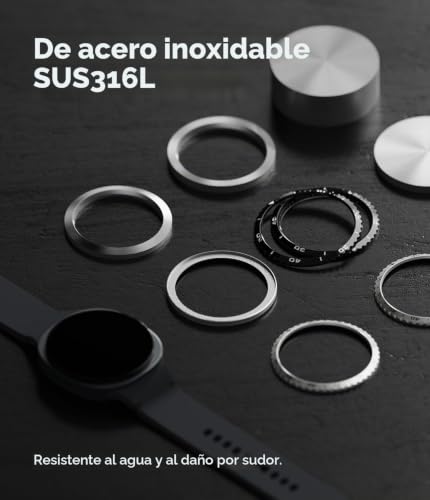 Bisel Ringke Samsung Watch 8 40mm de acero inoxidable ligero y antirrayaduras 4