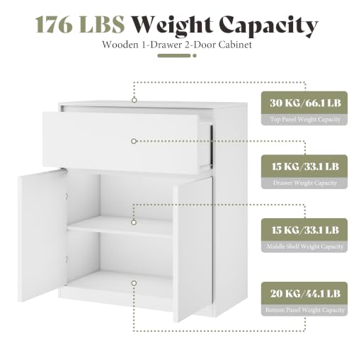 Image of AMERLIFE Modular DIY 2-Door Storage Cabinet, 32 x 16 x 36 Inch