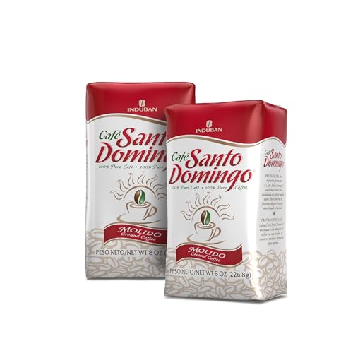 Image of Cafe Santo Domingo, 8 oz Bag, Ground Coffee, Medium Roast - Product from the Dominican Republic (Pack of 2)