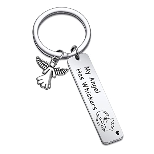 RSZOTW Cat Sympathy Gift Loss Of Cat Gift Cat Memorial Gift Memory Of Kitty Gift Cat Lost Keychain Condolences Jewelry Loss Of Pet Jewelry Cat Remembrance Gift