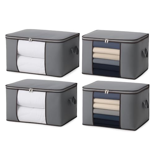 Kit c/ 4 CAIXA Sacos Organizadores REFORÇADO de Roupas e Edredons...