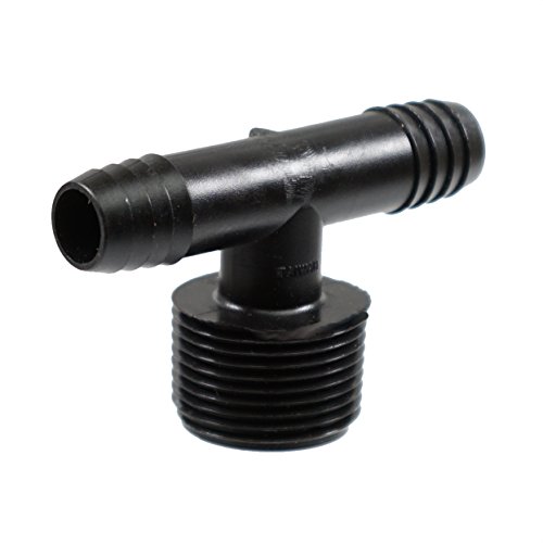 GlobalSwing Pipe x MPT Tee Adapter - Barb Size : 1/2" - Thread Size : 3/4" - Pack of 5