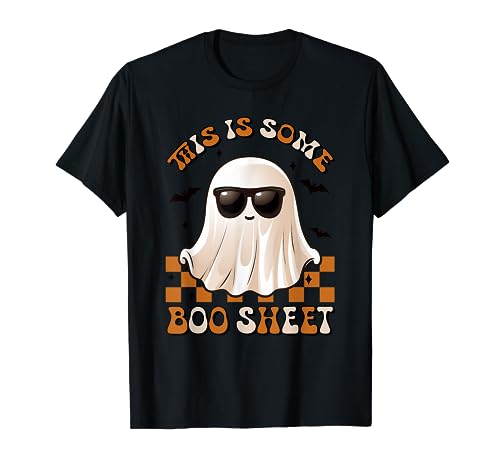 This Is Some Boo Sheet Funny Retro Halloween Ghost Men Women Maglietta