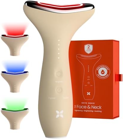 REVO Genie Facial Massager for Face and Neck, LED Beauty Device w...