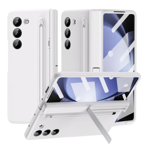 Étui fin Galaxy Z Fold 6 avec stylet intégré et protection antichoc blanc