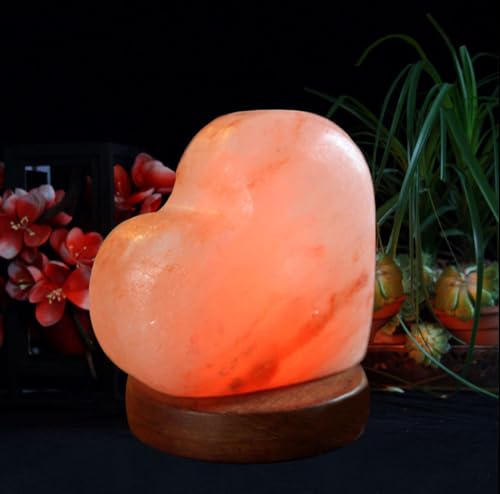 Generico lampada cuore usb luce calda originale unica HIMALAYA SALT. Puro sale dell'Himalaya provenienza Kewra Pakistan