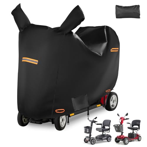 Bâche scooter électrique 3 roues 420D anti-UV avec housse de protection rétroviseur extérieur