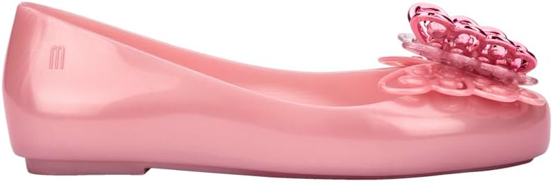 mini melissa Sweet Love Fly Jelly Flats 女の子用 バタフライデザイン付きガールズバレエフラッ
