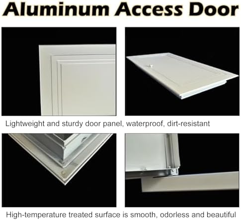 Lockable White Crawl Space Access Door, 60x120cm (23.6x47.2in) - Plumbing Access Panel for Residential, Hotel & Mall, Ideal for Wall Hole Cover, Durable & Secure Entry Solution