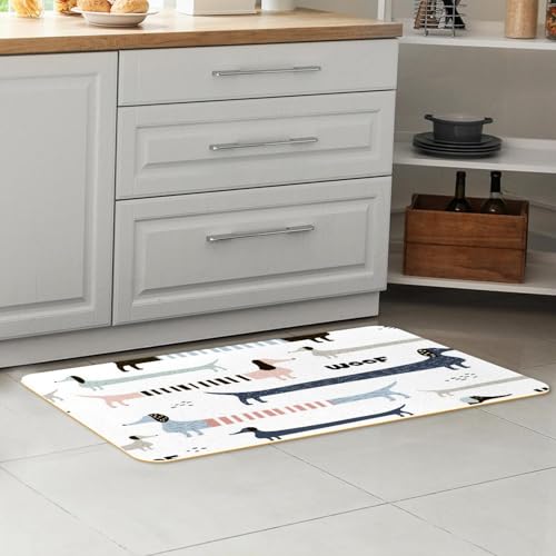 Tapete de cocina antideslizante VAPOKF lavable y absorbente para suelo de cocina de 2 piezas 6