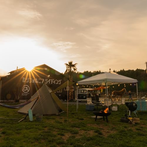 カリフォルニアライディング 手ぶらでお泊りキャンプセット&乗馬お散歩コース (1名様分) グランピング 体験 レジャー 福島県 南相馬市