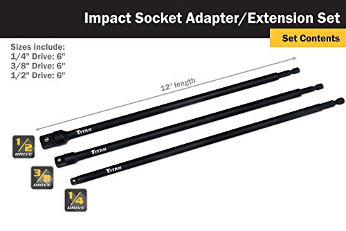 Titan 15206 Impact Adapter Set-3 Piece by Titan - Used condition - CA$22.67