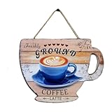 Colcolo Letrero para puerta de cafetería, 2D, plano, retro, ligero, estilo granja, para colgar en pared, para casa, oficina, restaurante, B