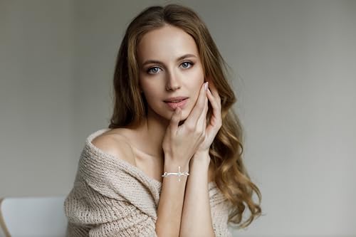 Ritastephens Sterling Silver Shiny Sideways Cross Bangle Bracelet3