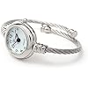 Geneva STC Silver Cable Band Women's Small Size Bangle Watch