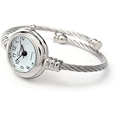 Geneva STC Silver Cable Band Women's Small Size Bangle Watch