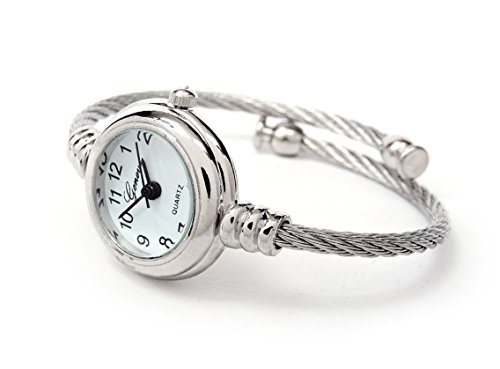 Geneva SLCBL13 Stc Silver Cable Band Women'S Small Size Bangle Watch thumb #1