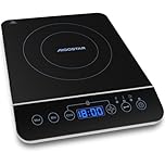 Aigostar BlueFire 30PKZ- Placa de inducción portátil, 2000 W, control táctil, 10 niveles de potencia, temporizador, pantalla digital LED. Para recipientes entre 13 y 24 cm diámetro.