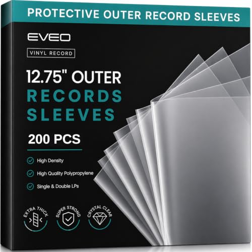 EVEO Outer Vinyl Record Sleeves 3 Mil (12.75"x12.75")